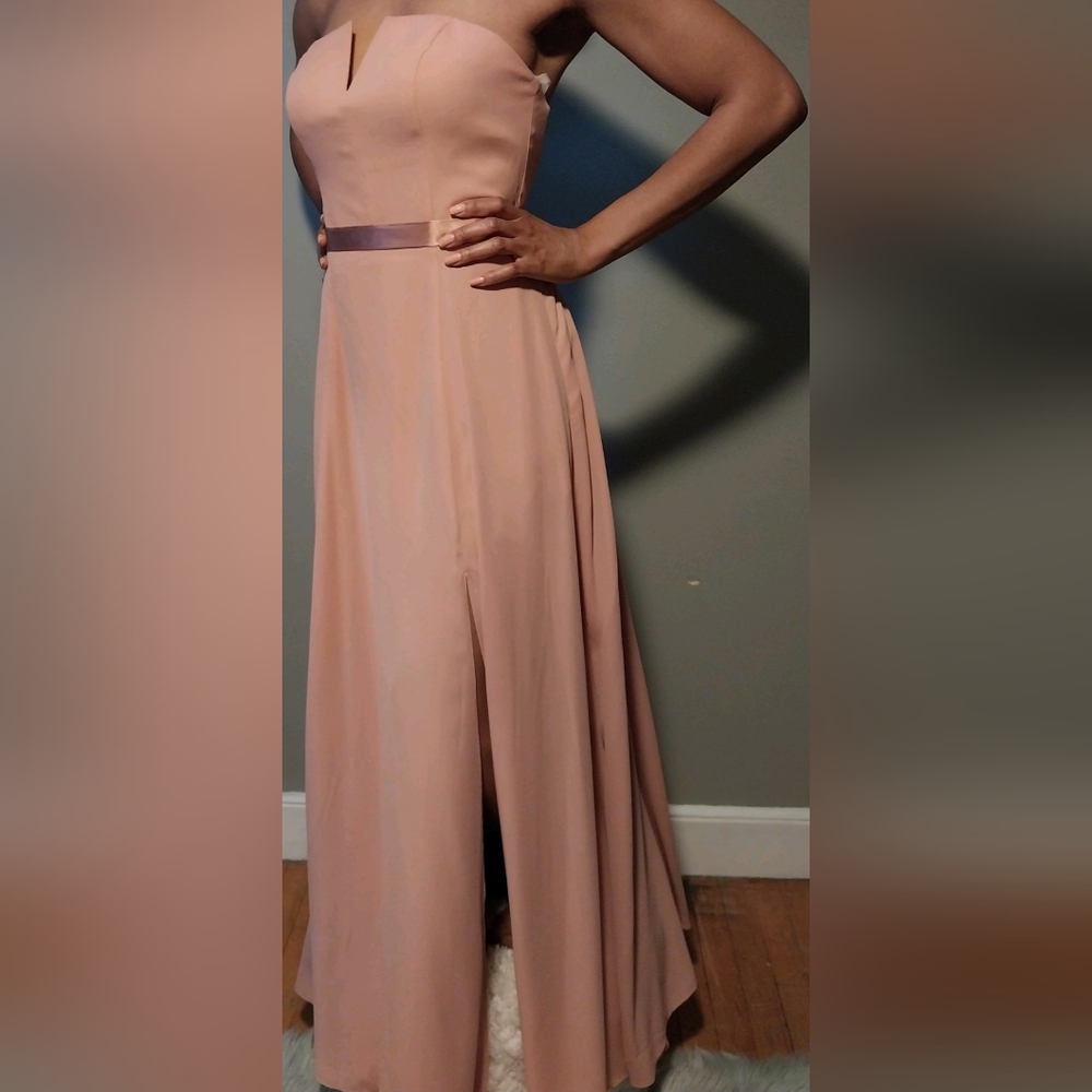David's Bridal Strapless A-Line Dress